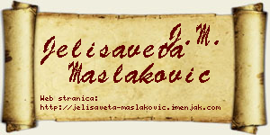 Jelisaveta Maslaković vizit kartica